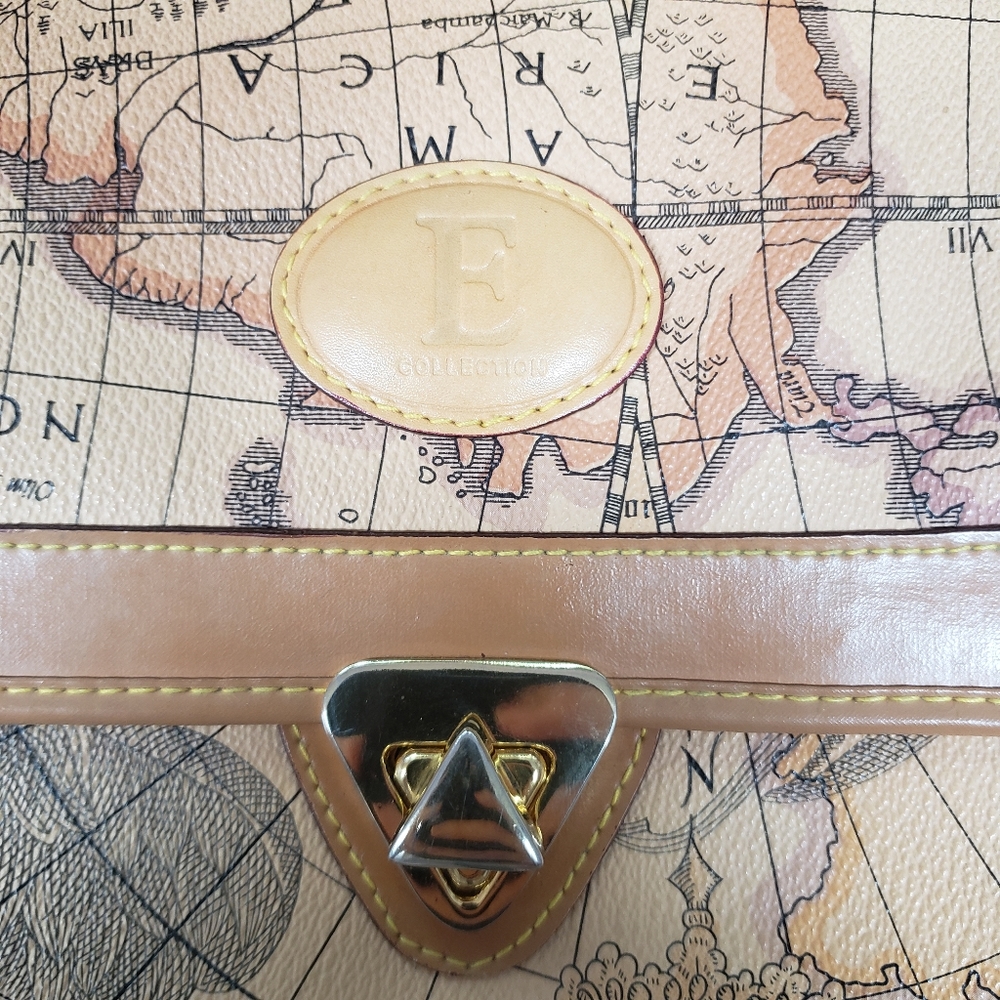 Tan Map Shoulder Bag - Picture 8 of 9